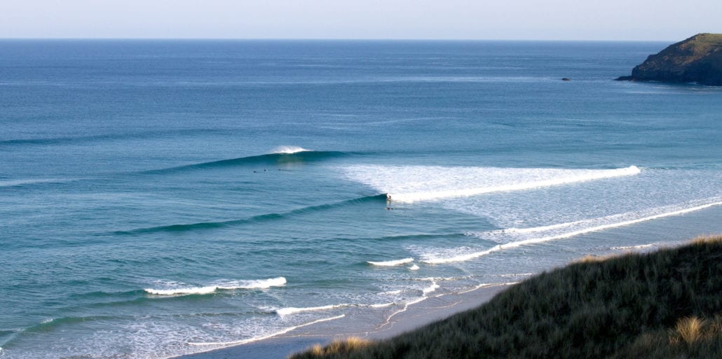 widemouth bay surf beach in north cornwall